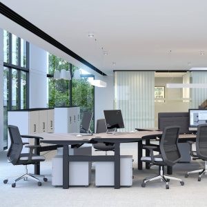 Progress Plus - Electric Height Adjustable 120 Degree Workstation