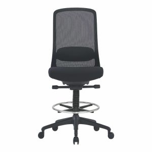 Solo Black Mesh Back Draughtsman Chair