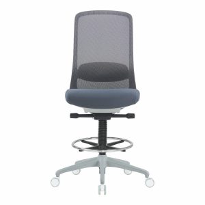 Solo Grey Mesh Back Draughtsman Chair