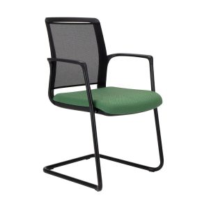 Infinity Mesh Meeting Chair on Black Cantilever Frame
