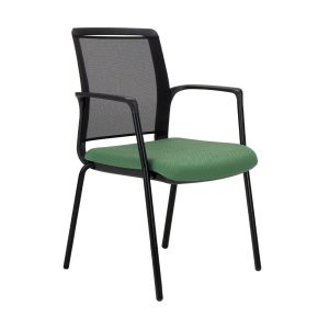 Infinity Mesh Meeting Chair on Black 4 Legged Frame