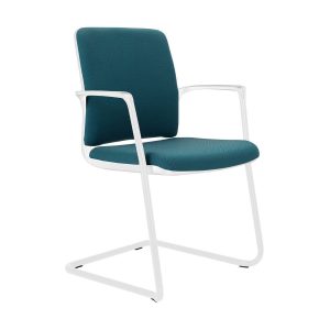 Infinity Meeting Chair on White Cantilever Frame