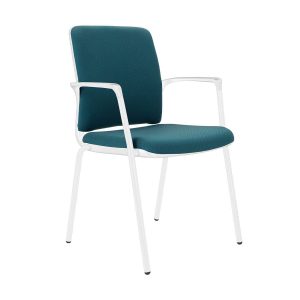 Infinity Meeting Chair on White 4 Legged Frame