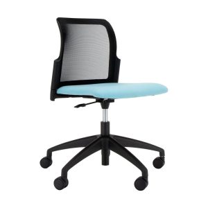 Leola Plastic Shell Chair with Upholstered Seat Pad & Mesh Back