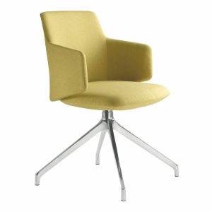Milo Meeting Chair on Metal Pyramid Base