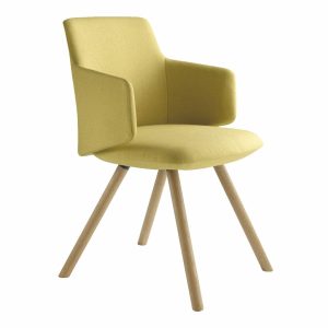 Milo Meeting Chair on Wooden Legs