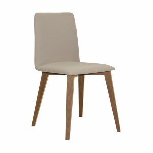 Multiply Wooden Shell Chair on Wooden Legs Fully Upholstered
