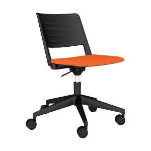 Salto Plastic Shell Chair with Upholstered Seat