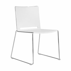 Vice Versa Sled Chair with Plastic Shell