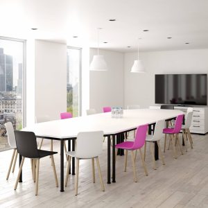 Elite Rectangular Training Tables with Circular legs