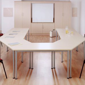 Elite Trapezoidal Training Table with Circular legs