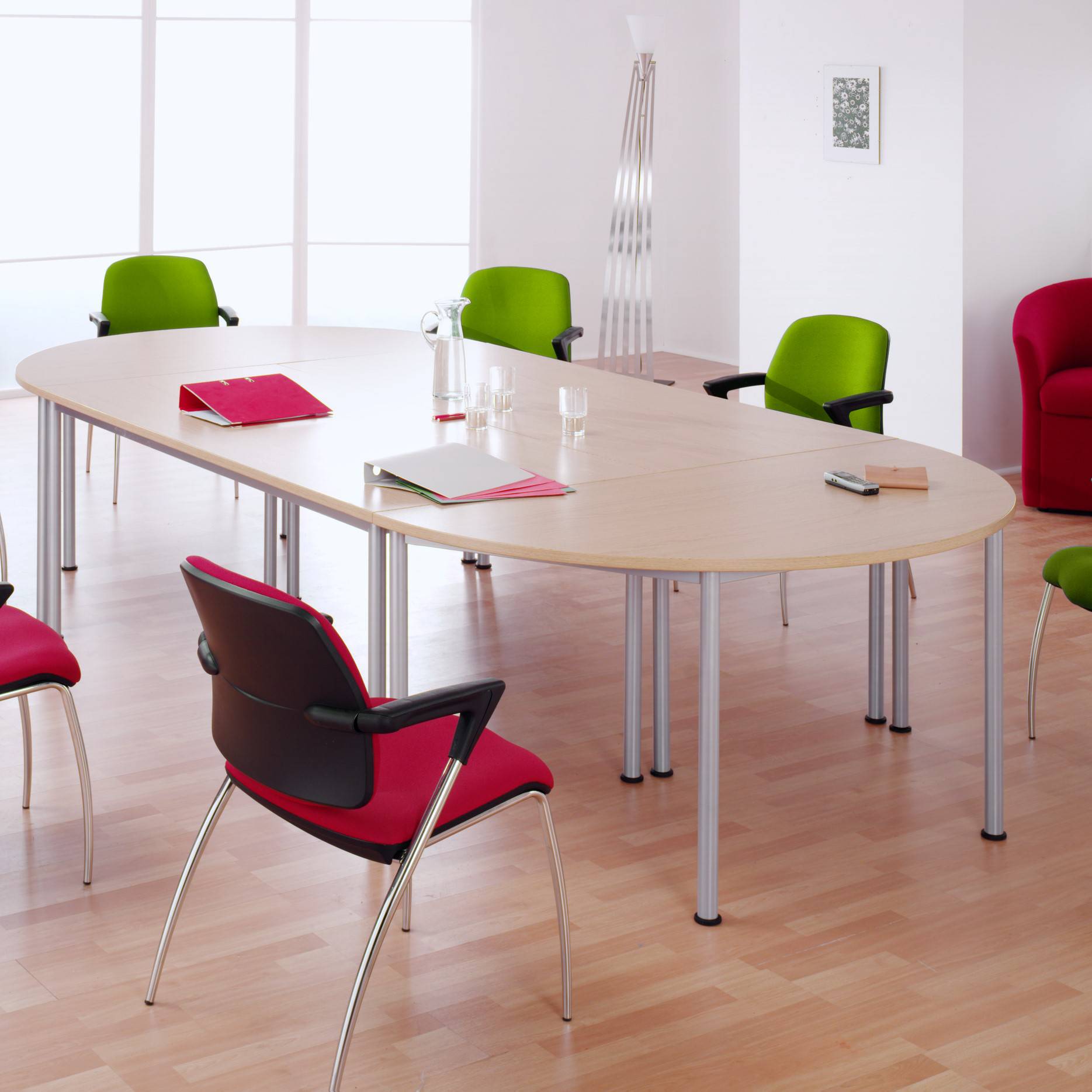 Elite Rectangular Training Tables with Circular legs - Image 3