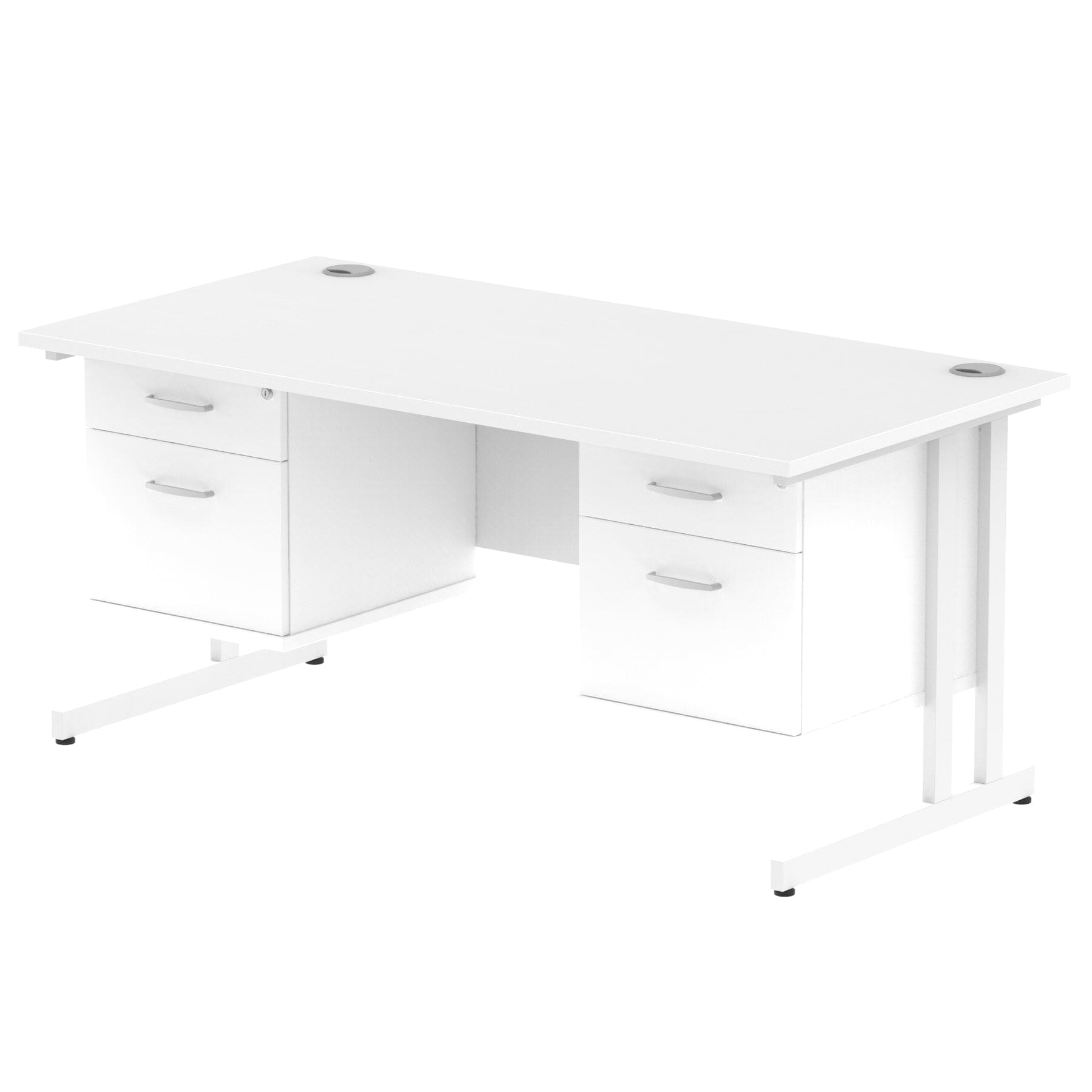Impulse 1600mm Cantilever Straight Desk With Two Fixed Pedestal - Image 17