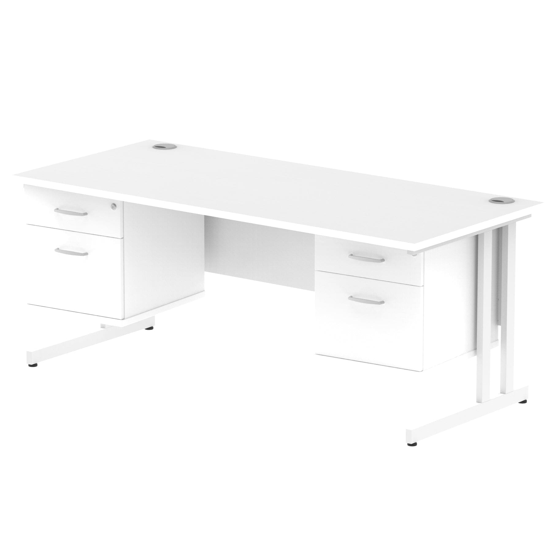 Impulse 1800mm Cantilever Straight Desk With Two Fixed Pedestal - Image 17