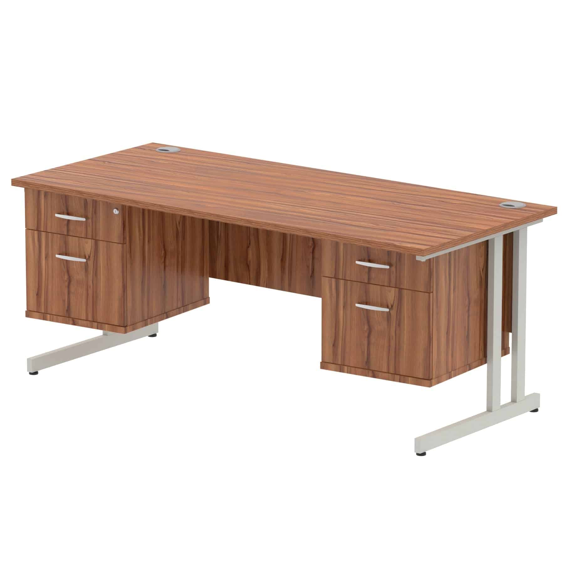 Impulse 1800mm Cantilever Straight Desk With Two Fixed Pedestal - Image 32