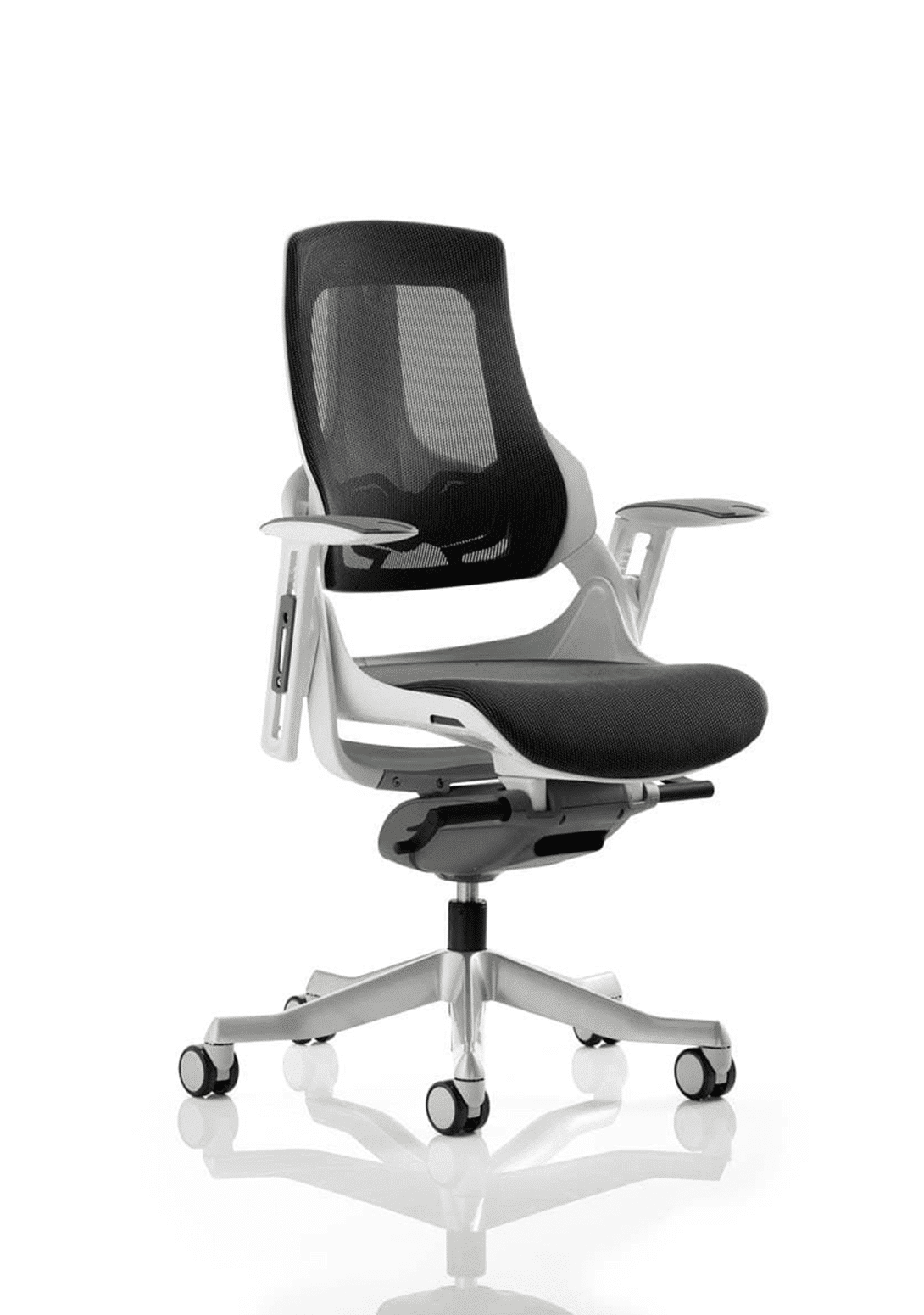 Zure High Back White Shell Executive Office Chair with Arms - Image 17