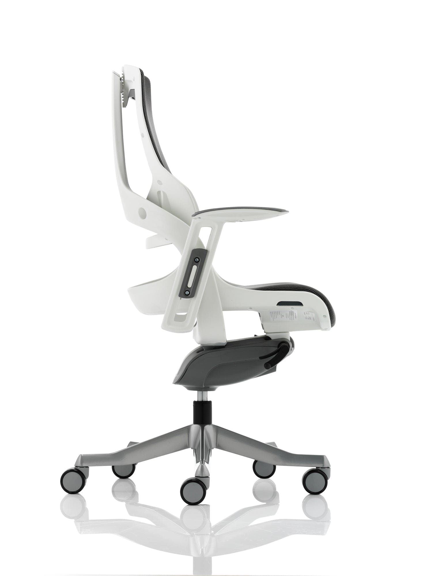 Zure High Back White Shell Executive Office Chair with Arms - Image 18