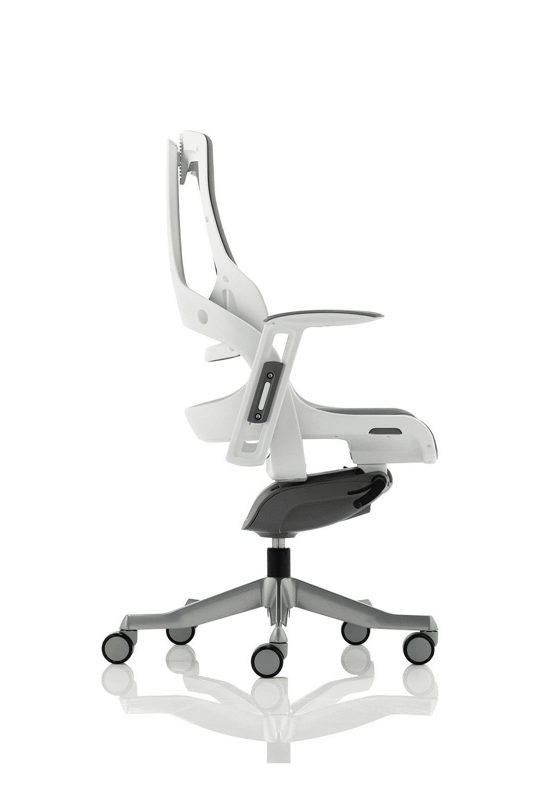 Zure High Back White Shell Executive Office Chair with Arms - Image 24