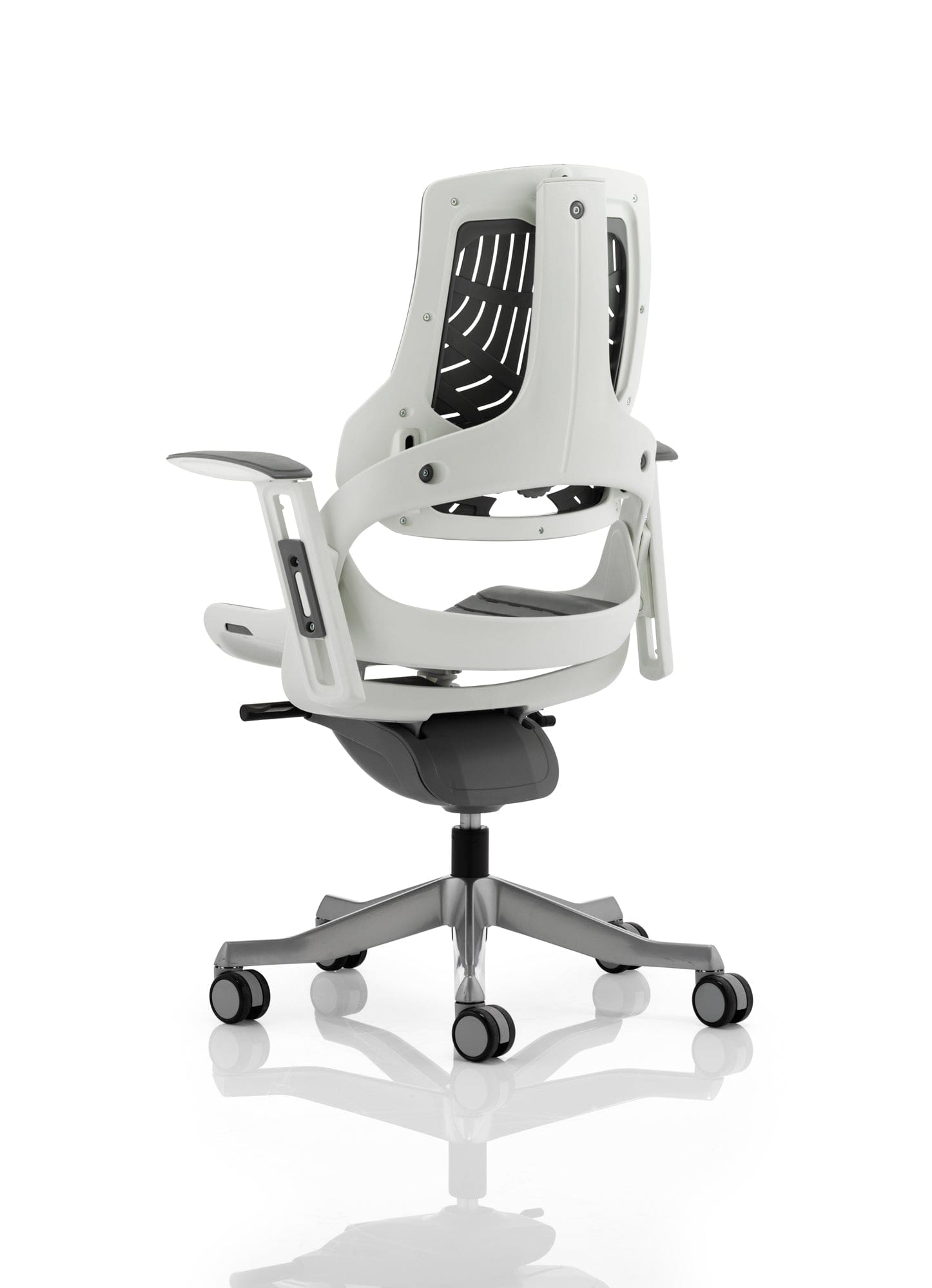 Zure High Back White Shell Executive Office Chair with Arms - Image 25