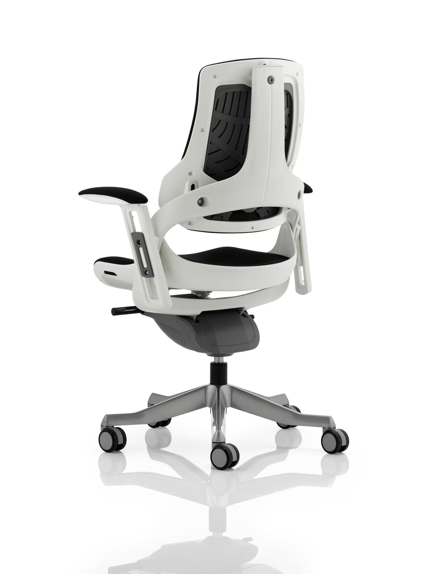 Zure High Back White Shell Executive Office Chair with Arms - Image 31