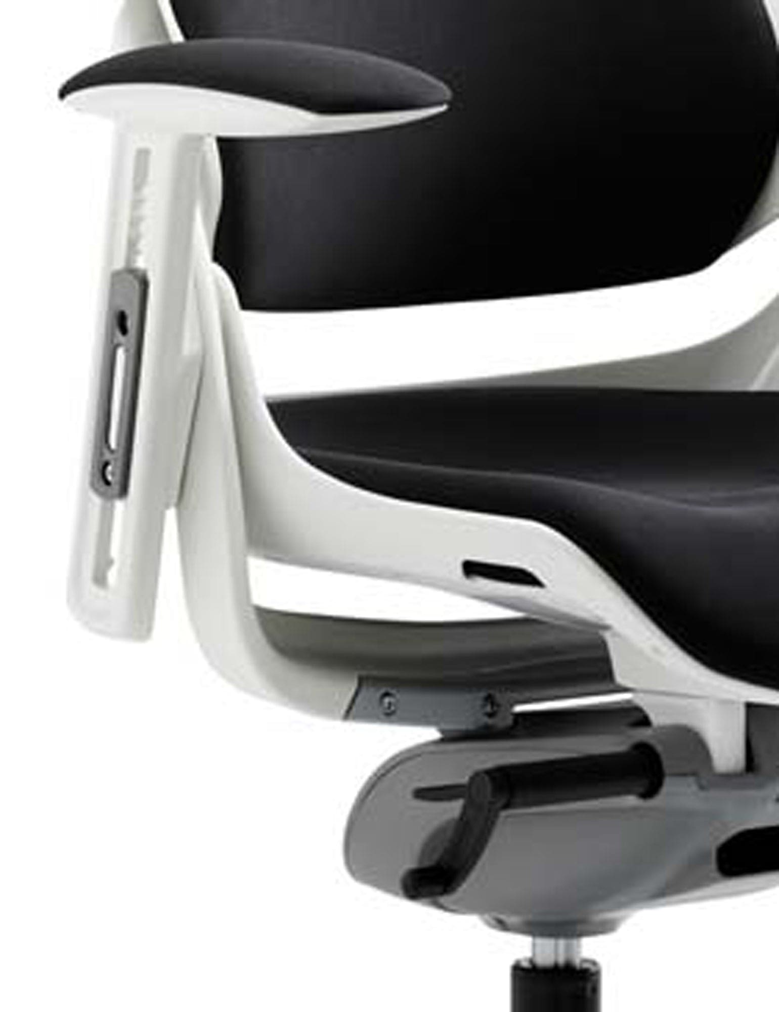 Zure High Back White Shell Executive Office Chair with Arms - Image 29
