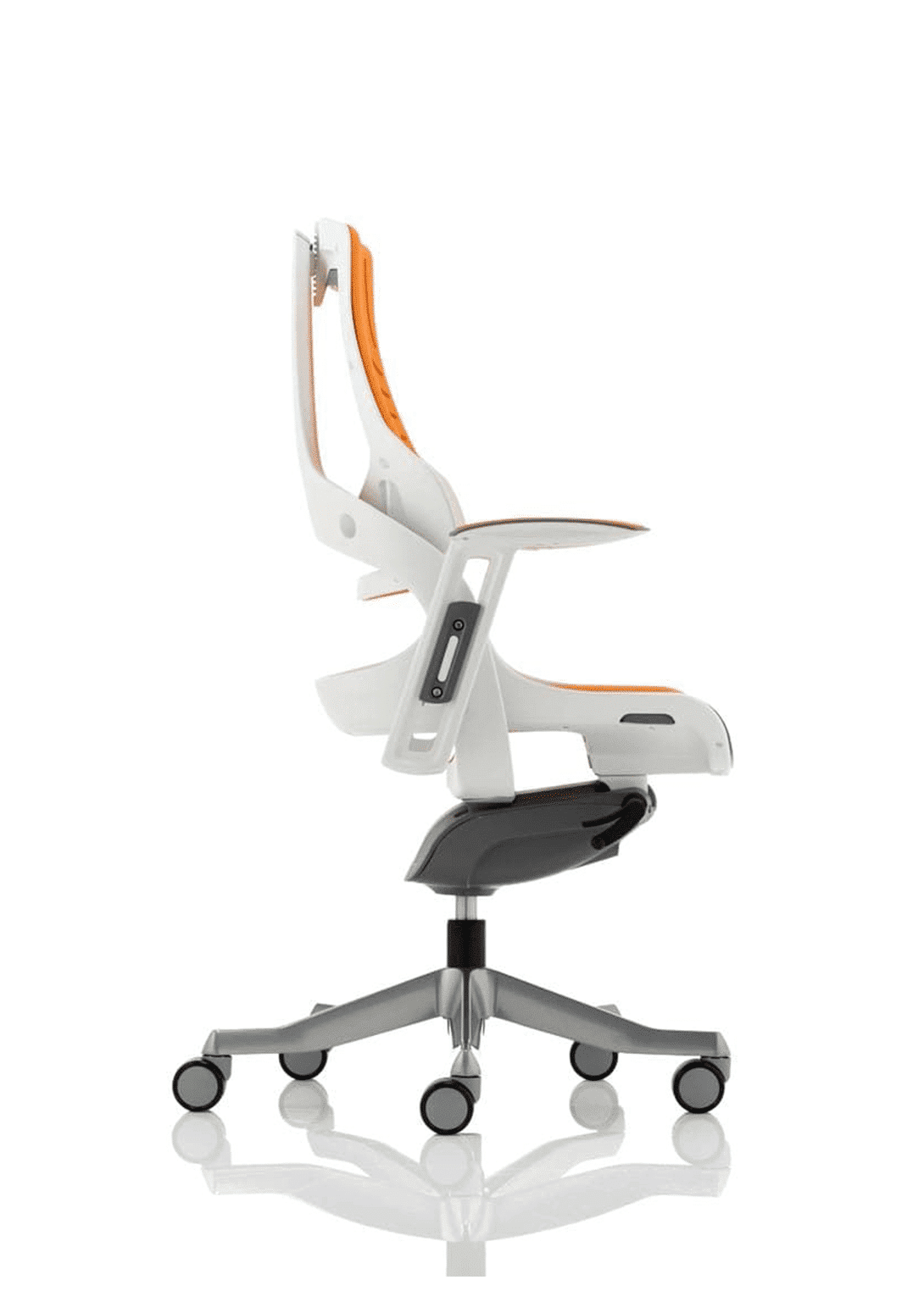 Zure High Back White Shell Executive Office Chair with Arms - Image 35