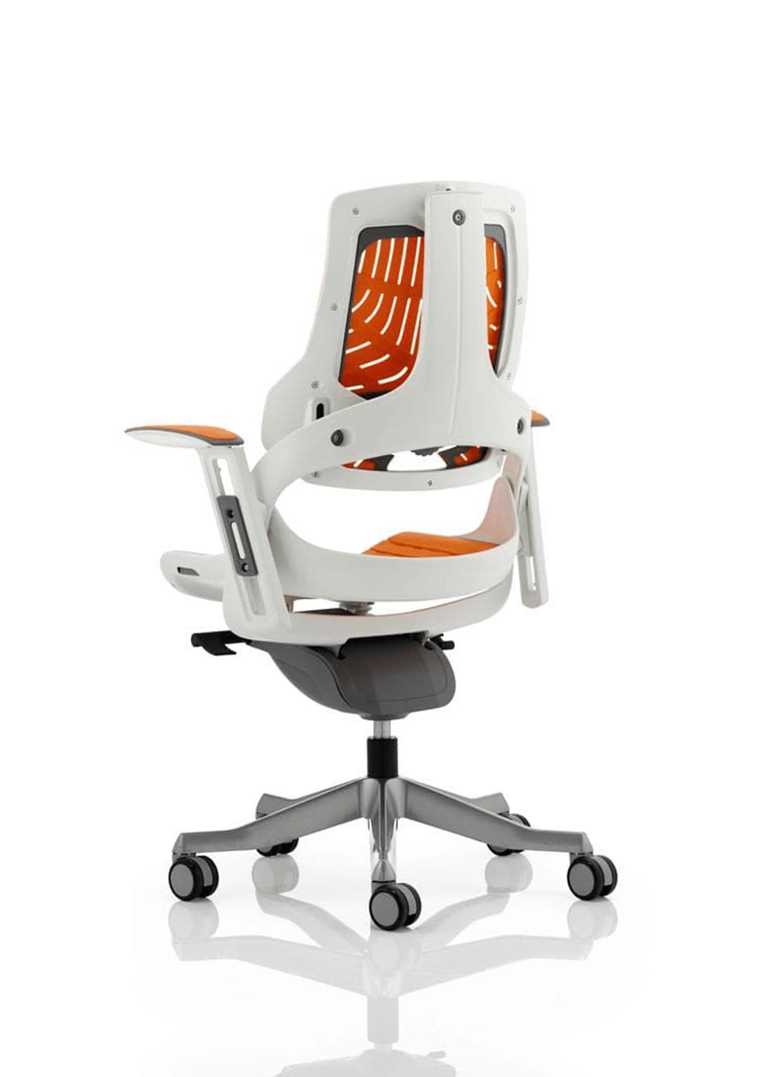 Zure High Back White Shell Executive Office Chair with Arms - Image 36