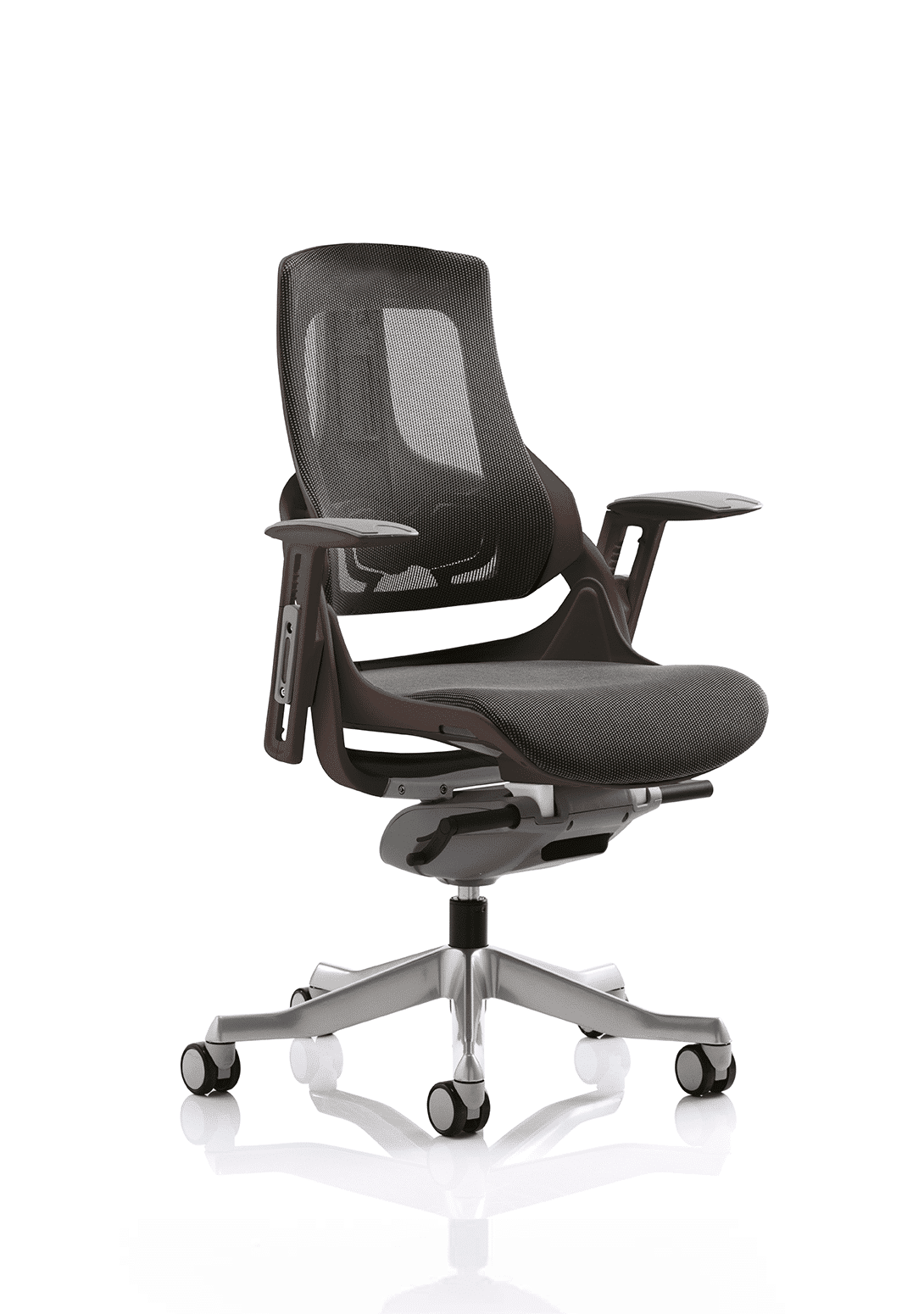 Zure High Back Black Shell Executive Office Chair with Arms - Image 6