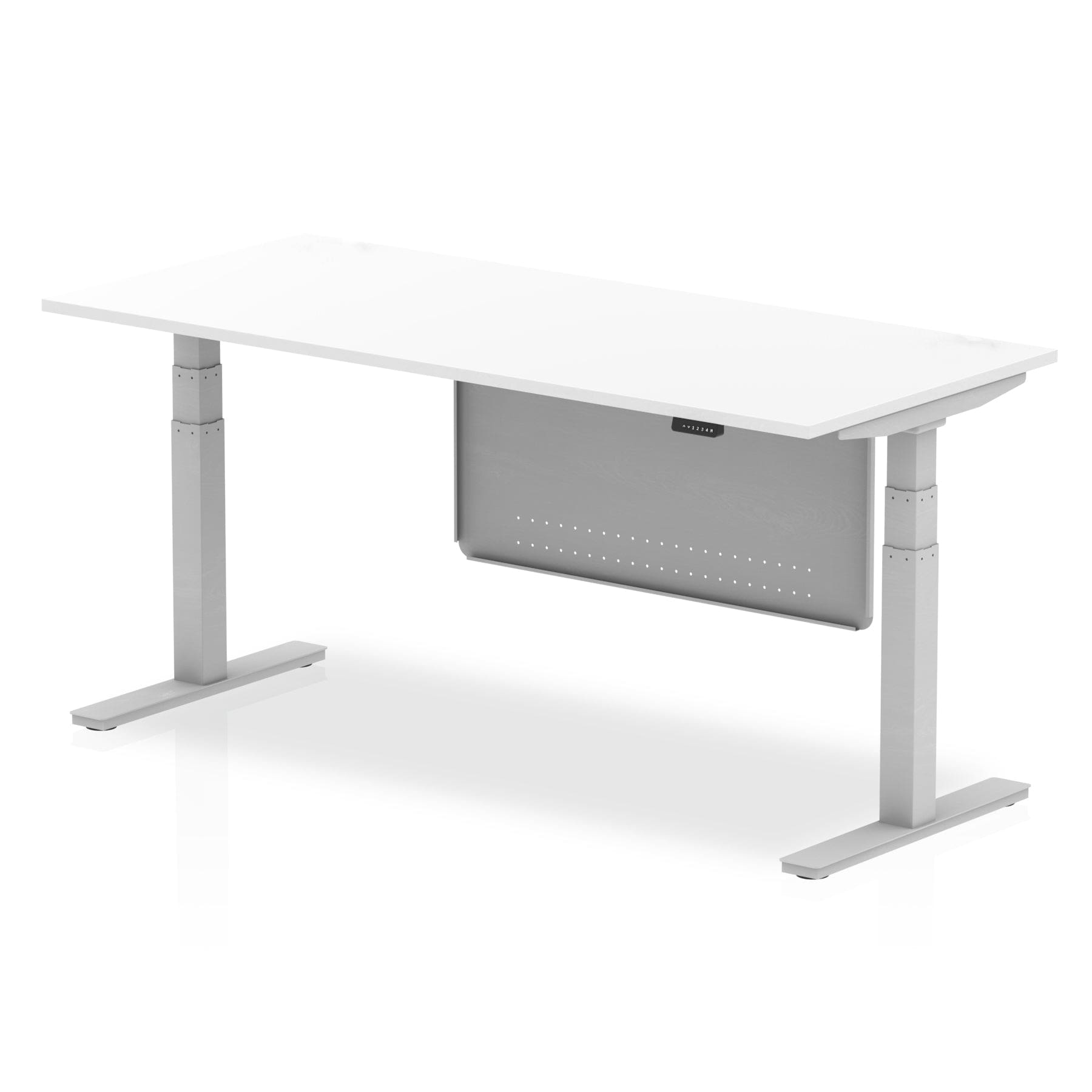 Air Height Adjustable Desk without Cable Ports with Steel Modesty Panel - Image 25