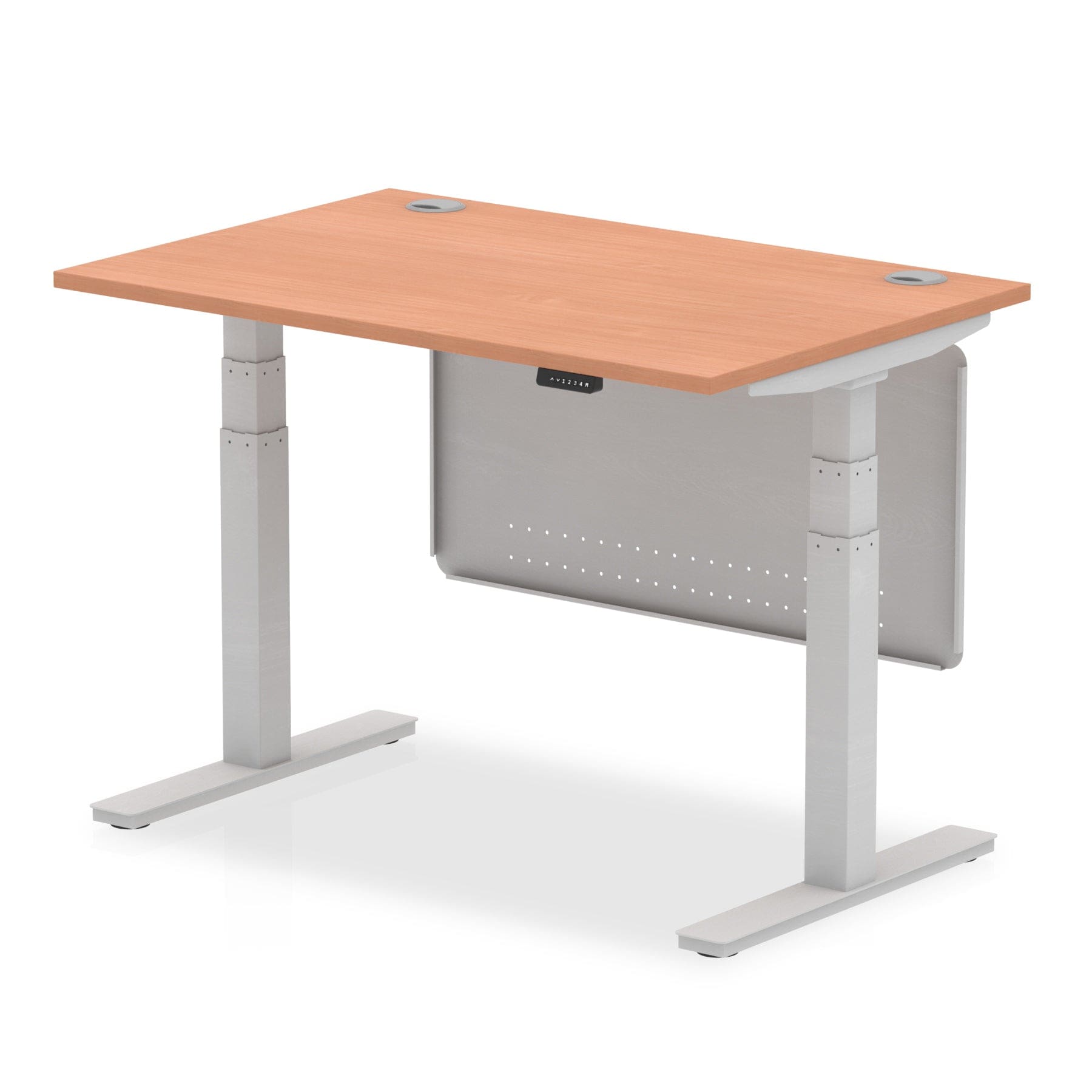 Air Height Adjustable Desk With Cable Ports With Steel Modesty Panel - Image 2