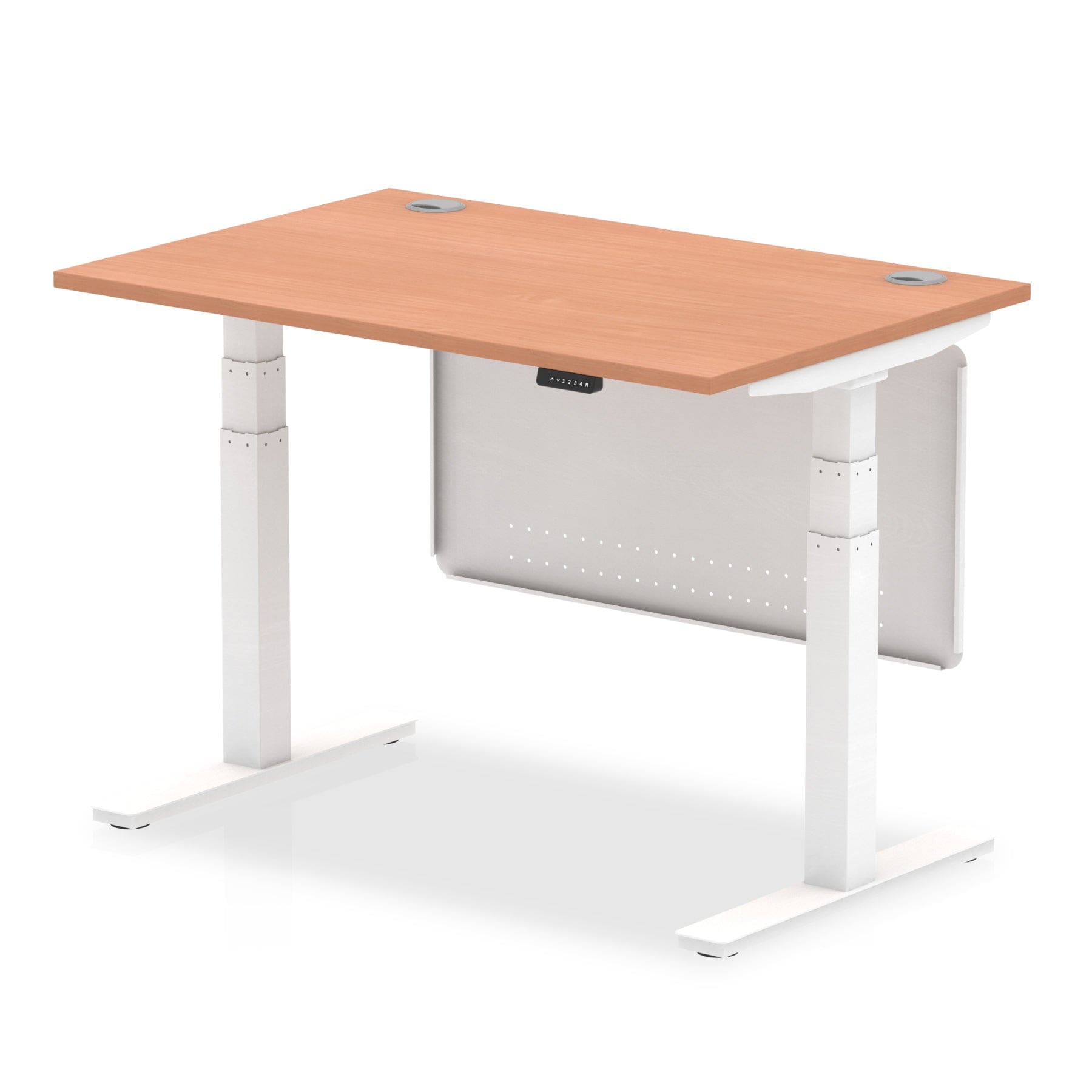 Air Height Adjustable Desk With Cable Ports With Steel Modesty Panel - Image 26