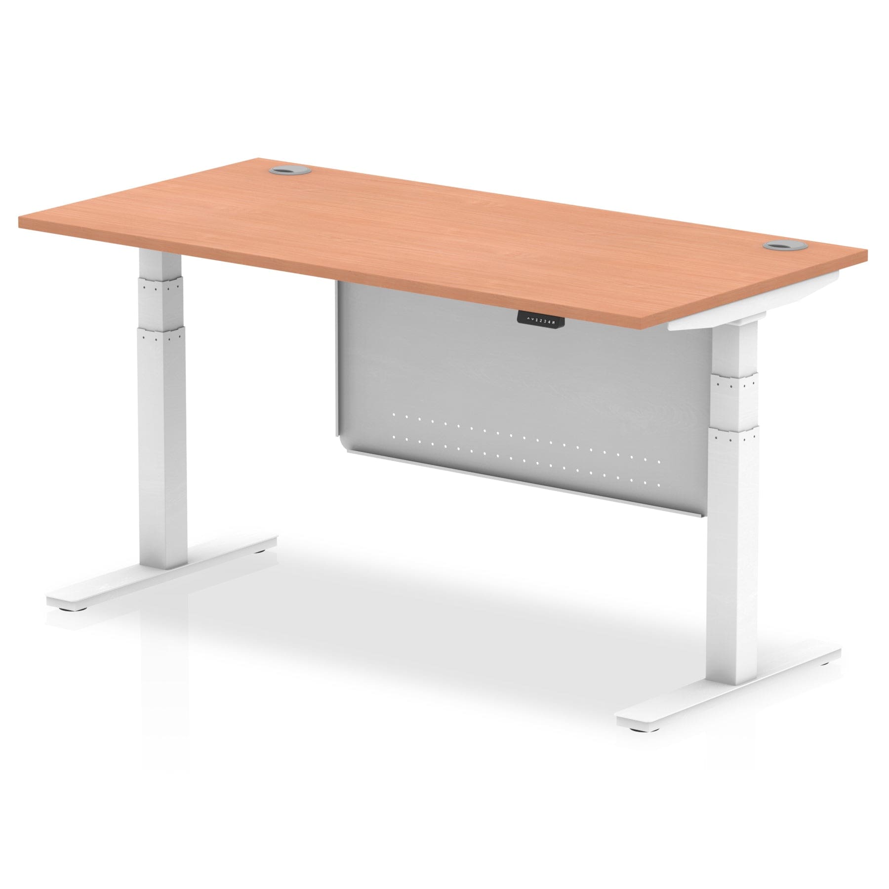 Air Height Adjustable Desk without Cable Ports with Steel Modesty Panel - Image 28