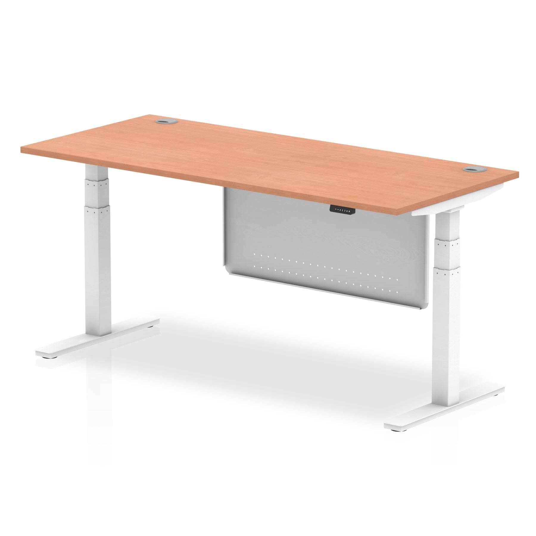 Air Height Adjustable Desk without Cable Ports with Steel Modesty Panel - Image 29