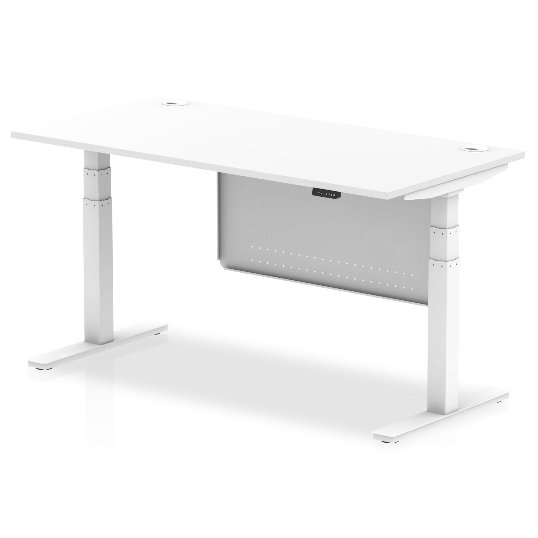 Air Height Adjustable Desk With Cable Ports With Steel Modesty Panel - Image 49