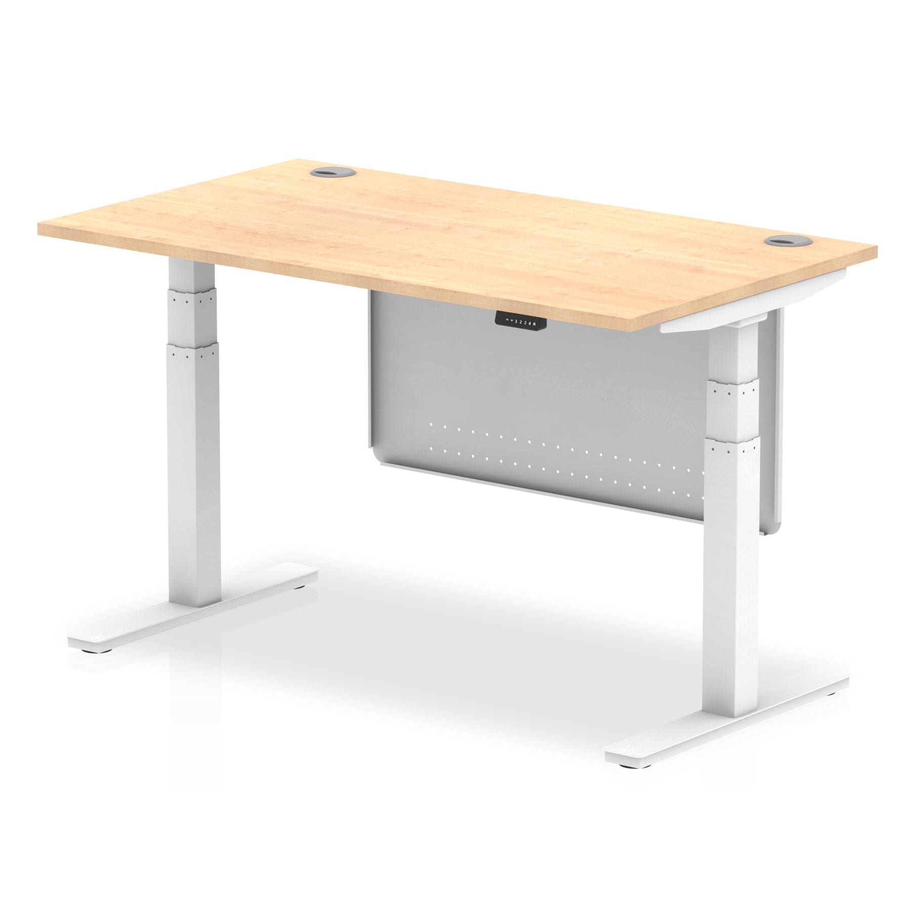 Air Height Adjustable Desk With Cable Ports With Steel Modesty Panel - Image 35