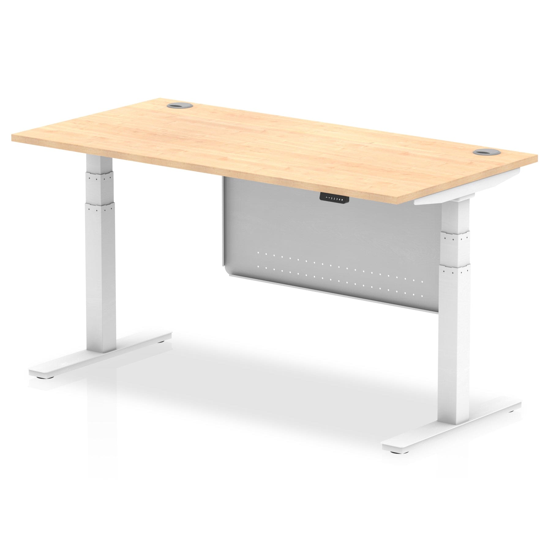Air Height Adjustable Desk With Cable Ports With Steel Modesty Panel - Image 36