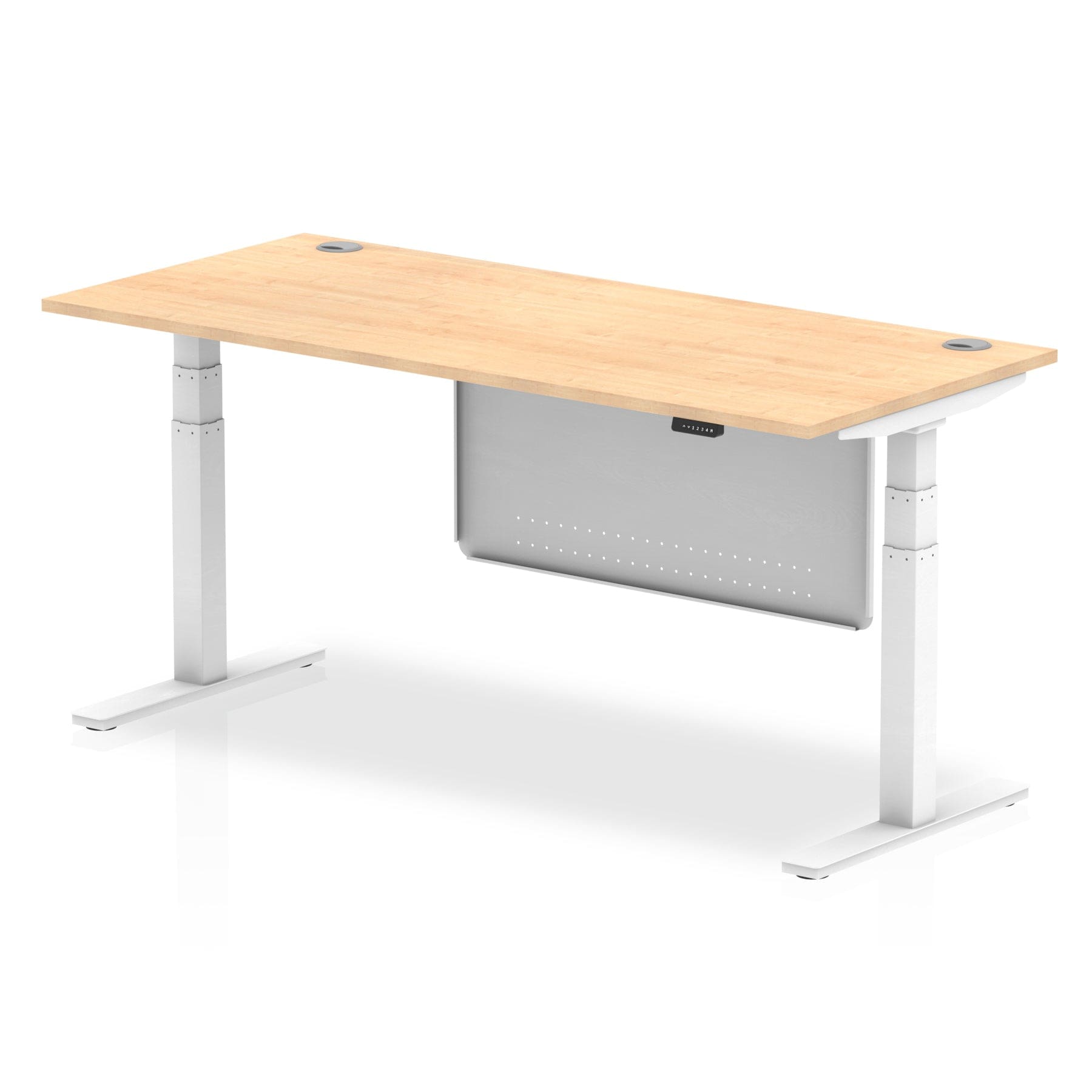 Air Height Adjustable Desk With Cable Ports With Steel Modesty Panel - Image 37