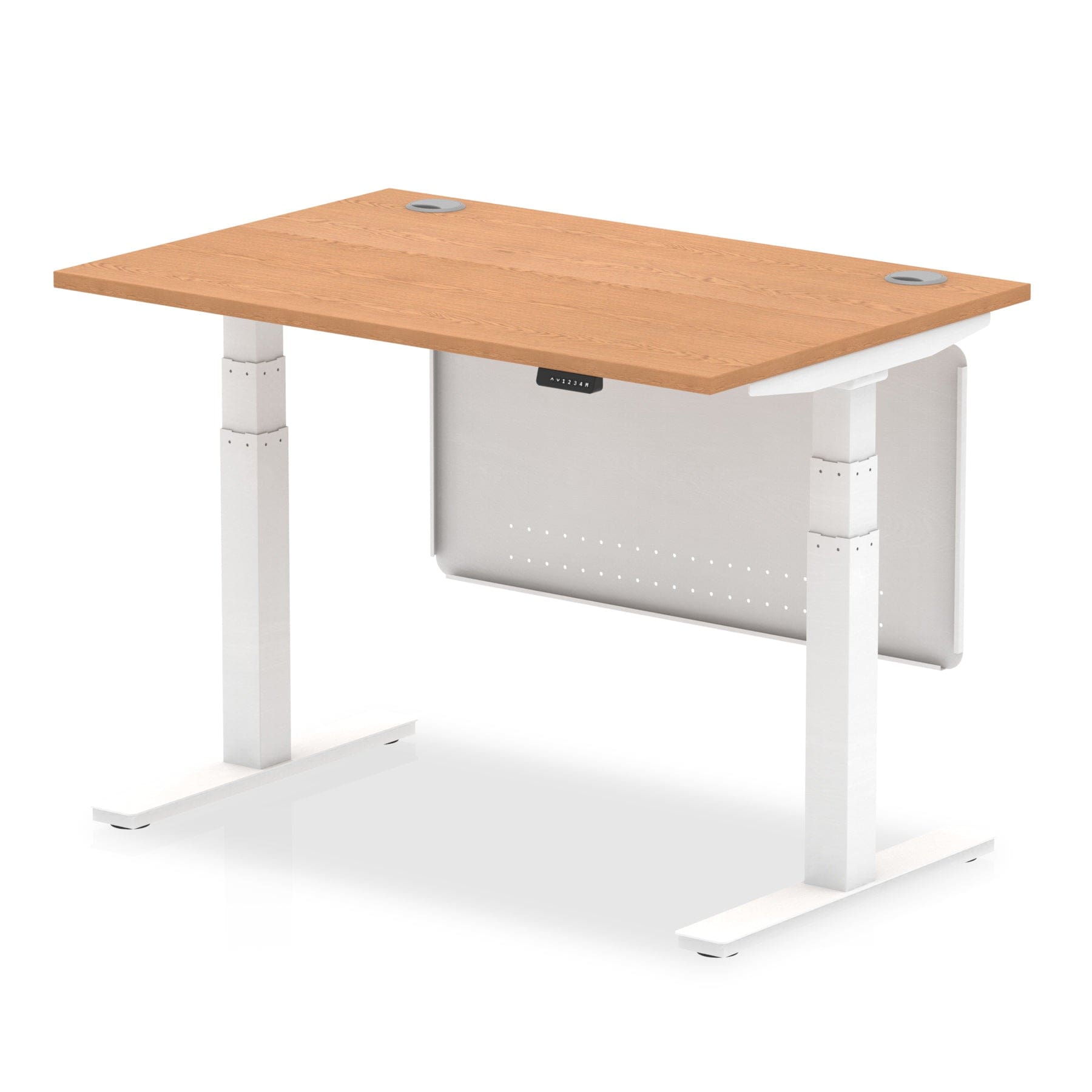 Air Height Adjustable Desk With Cable Ports With Steel Modesty Panel - Image 38