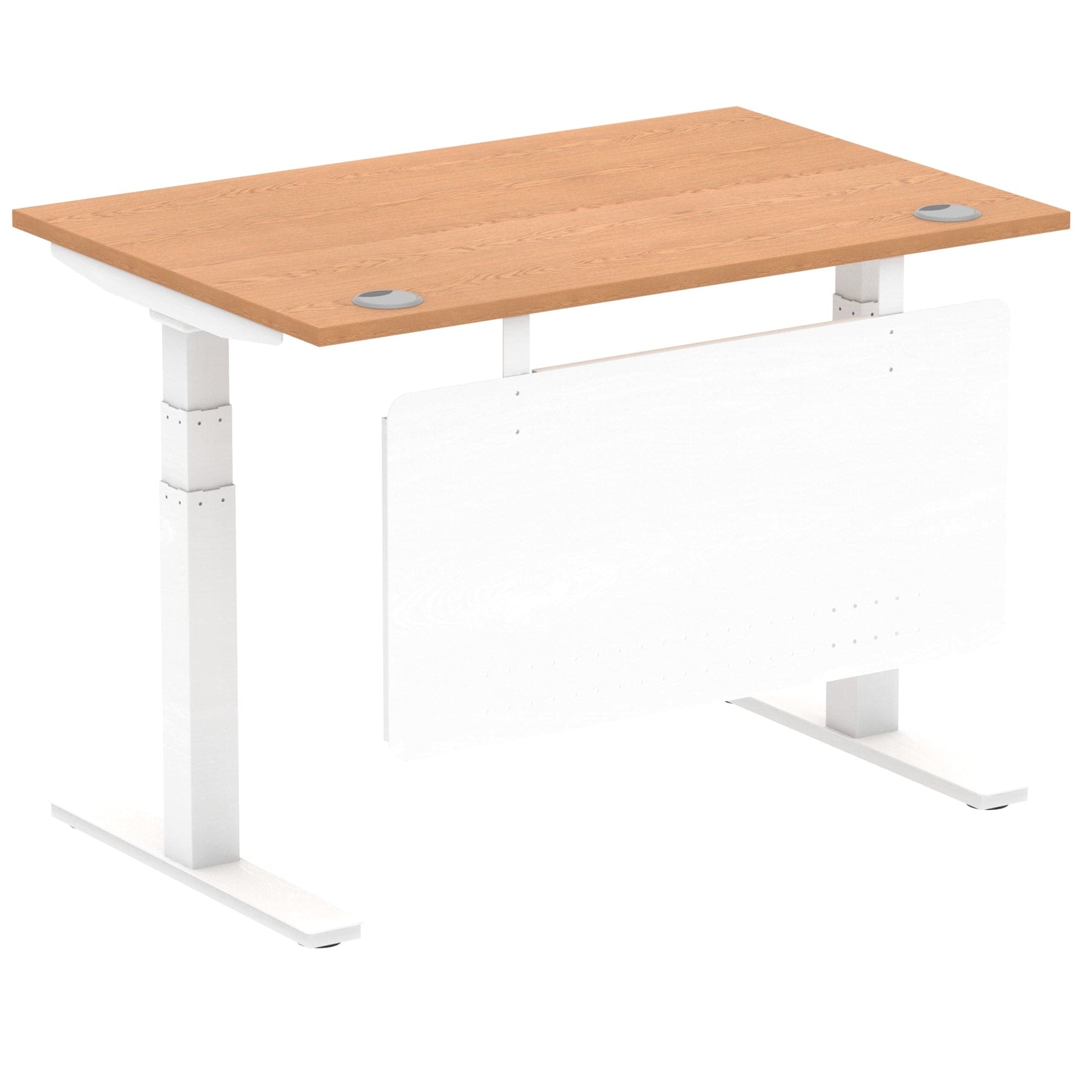 Air Height Adjustable Desk without Cable Ports with Steel Modesty Panel - Image 40
