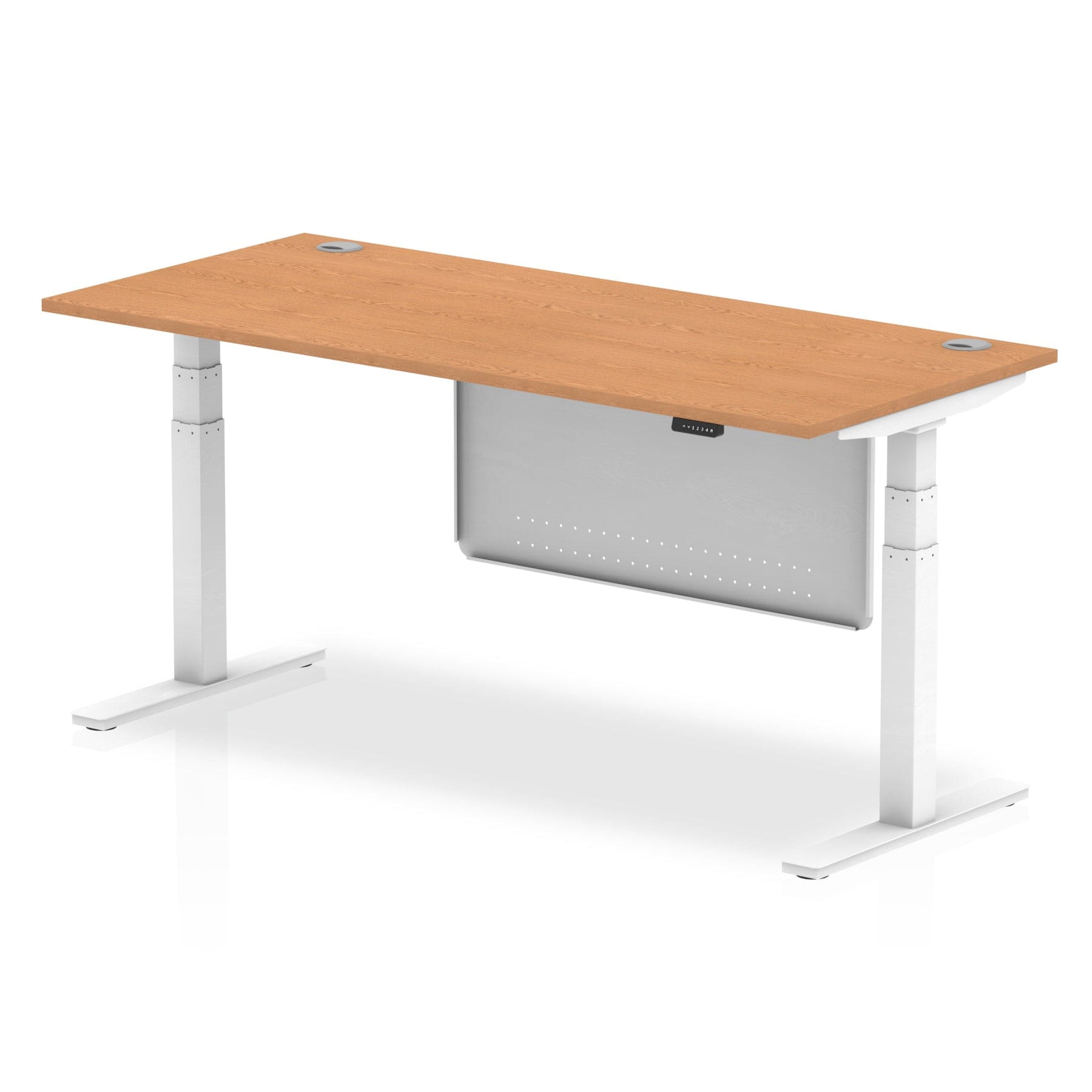 Air Height Adjustable Desk With Cable Ports With Steel Modesty Panel - Image 41