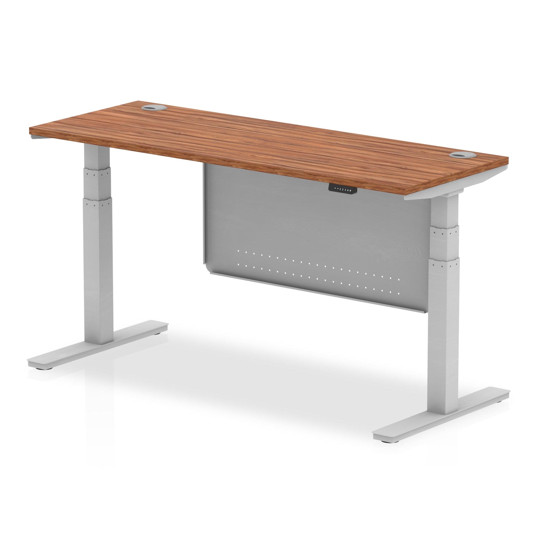 Air Height Adjustable Slimline Desk With Cable Ports With Steel Modesty Panel - Image 20