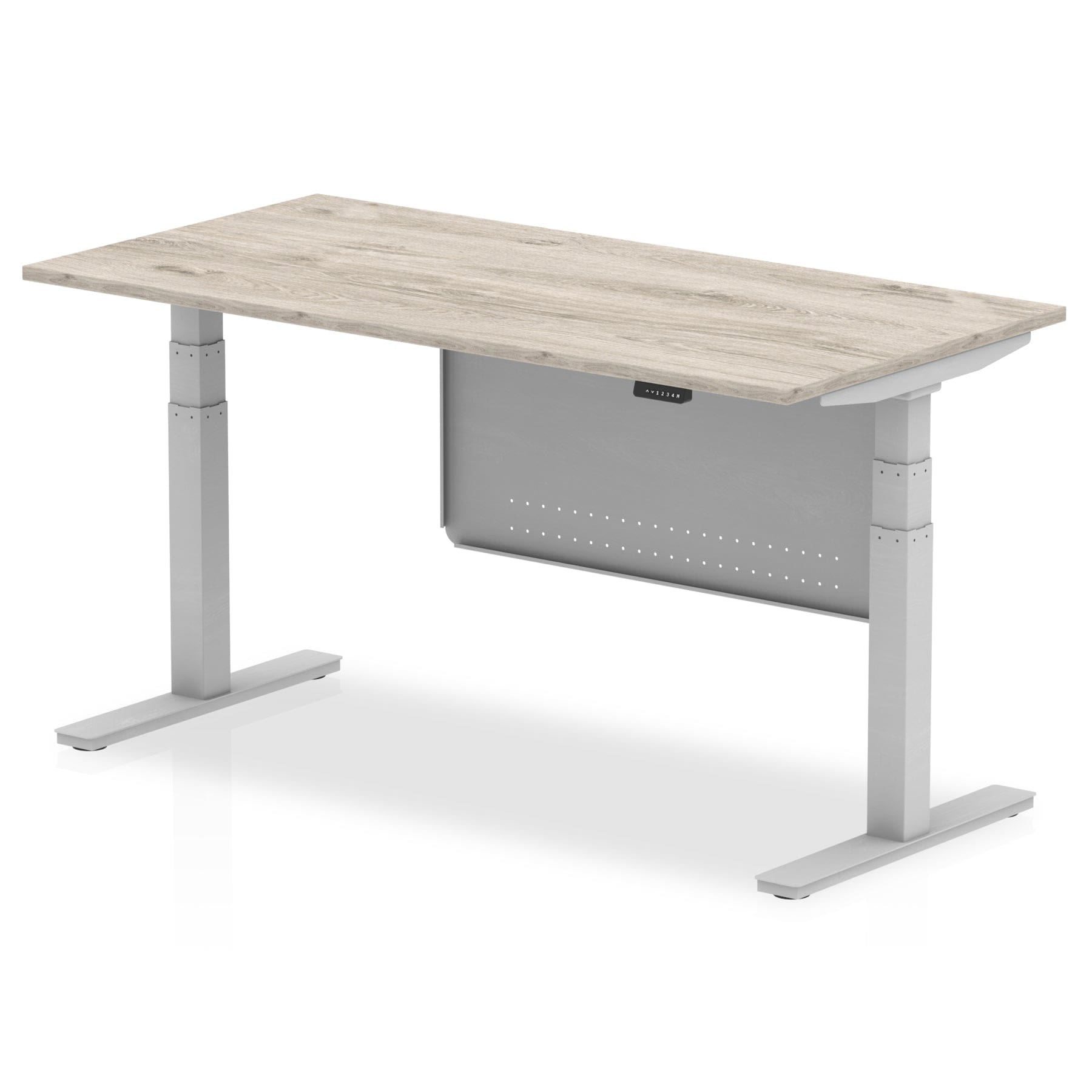 Air Height Adjustable Desk without Cable Ports with Steel Modesty Panel - Image 8