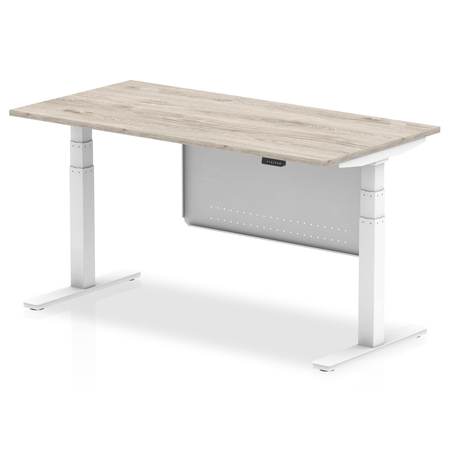 Air Height Adjustable Desk without Cable Ports with Steel Modesty Panel - Image 32