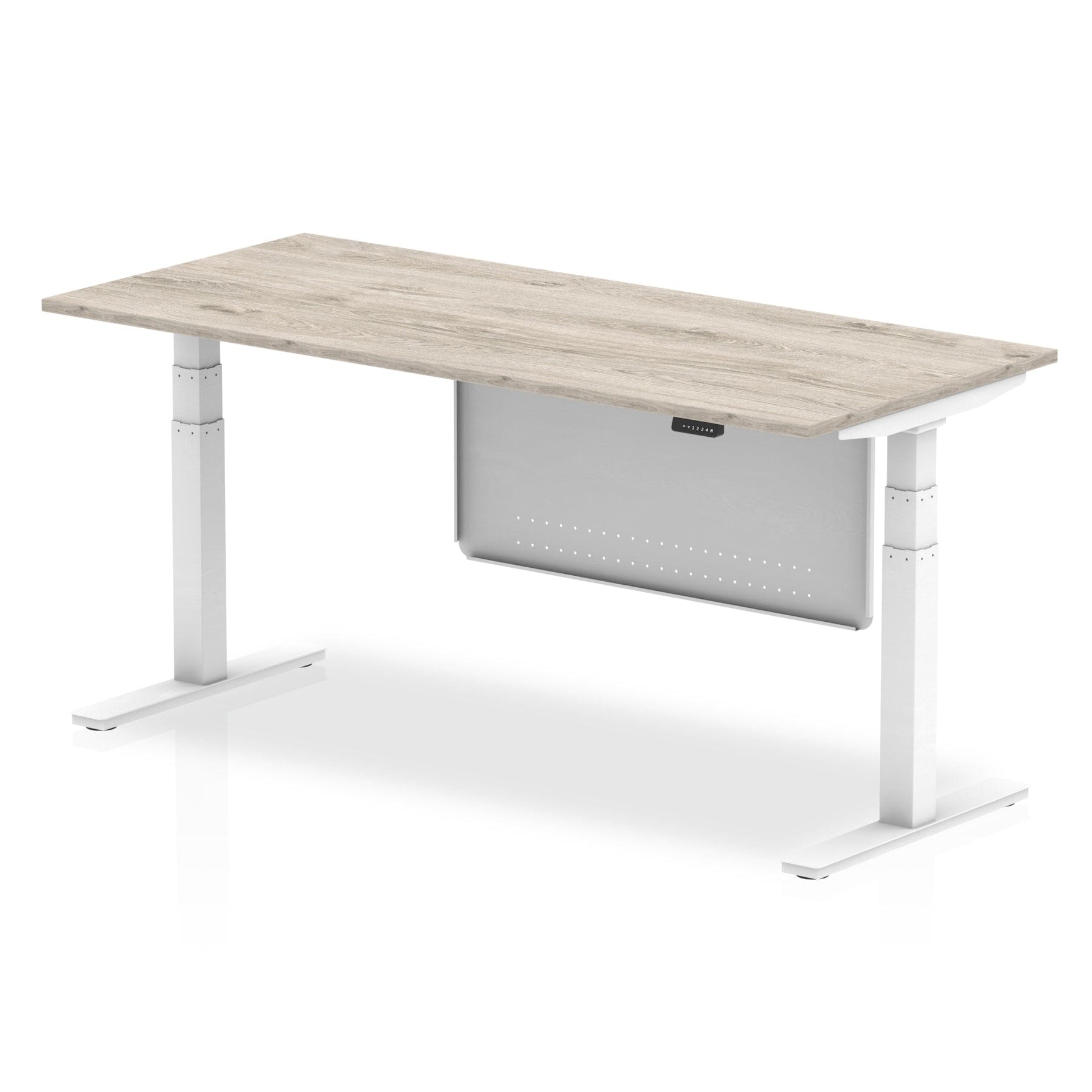 Air Height Adjustable Desk without Cable Ports with Steel Modesty Panel - Image 33