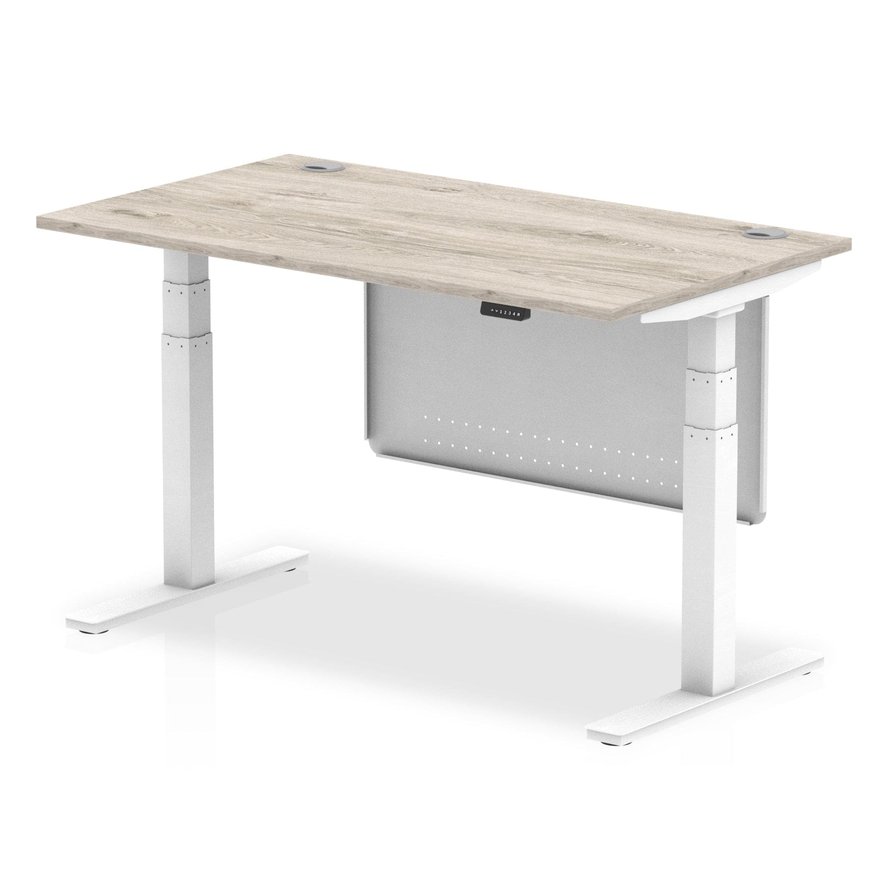 Air Height Adjustable Desk With Cable Ports With Steel Modesty Panel - Image 31