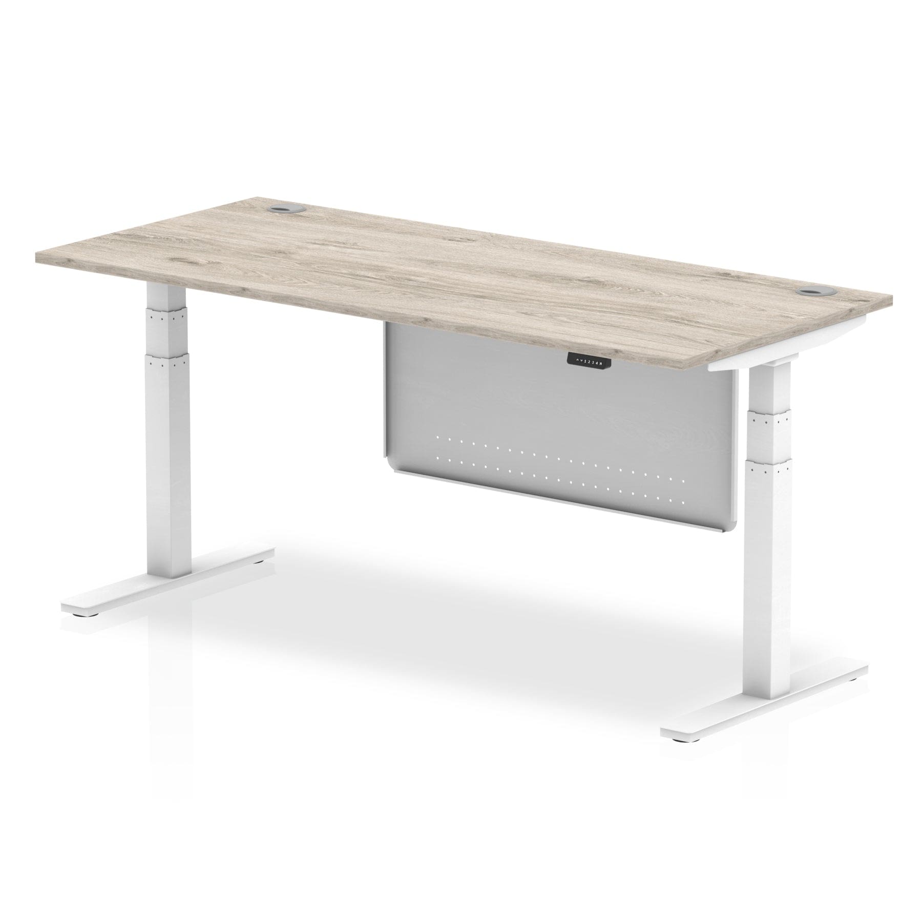Air Height Adjustable Desk With Cable Ports With Steel Modesty Panel - Image 33