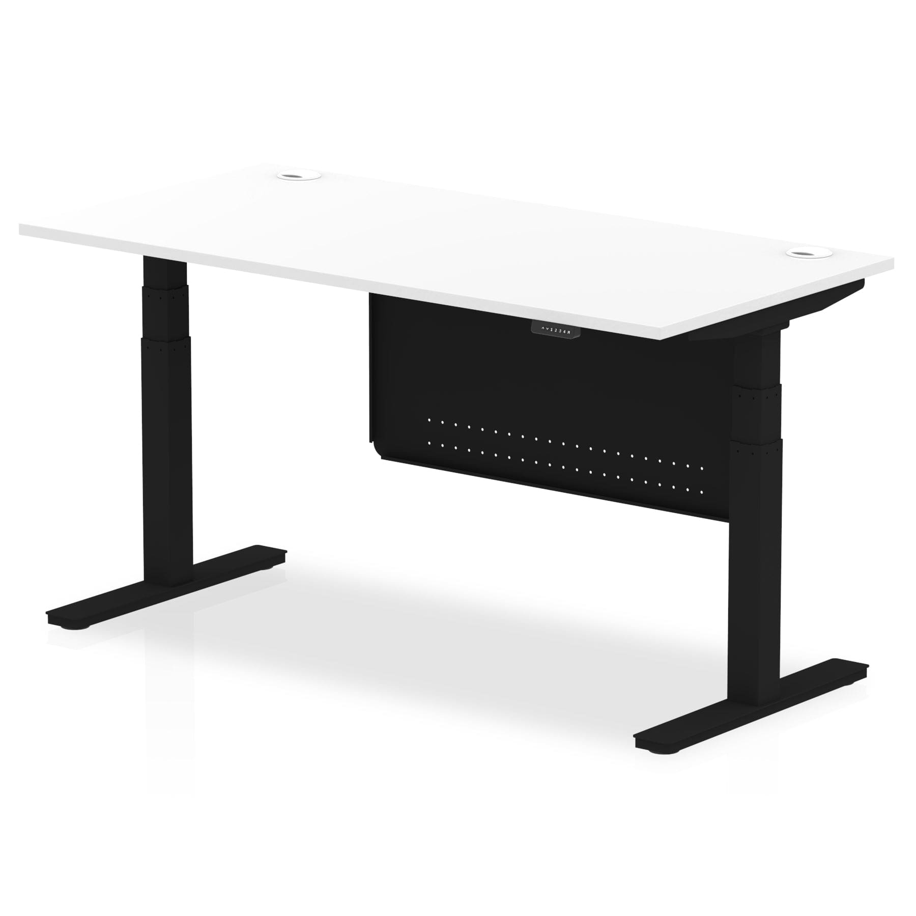 Air Height Adjustable Desk With Cable Ports With Steel Modesty Panel - Image 71