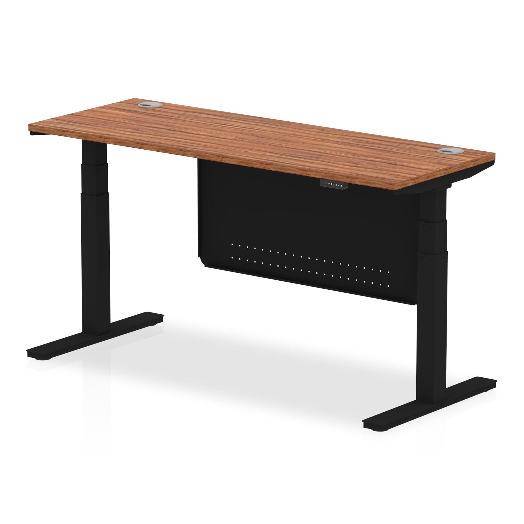 Air Height Adjustable Slimline Desk With Cable Ports With Steel Modesty Panel - Image 67