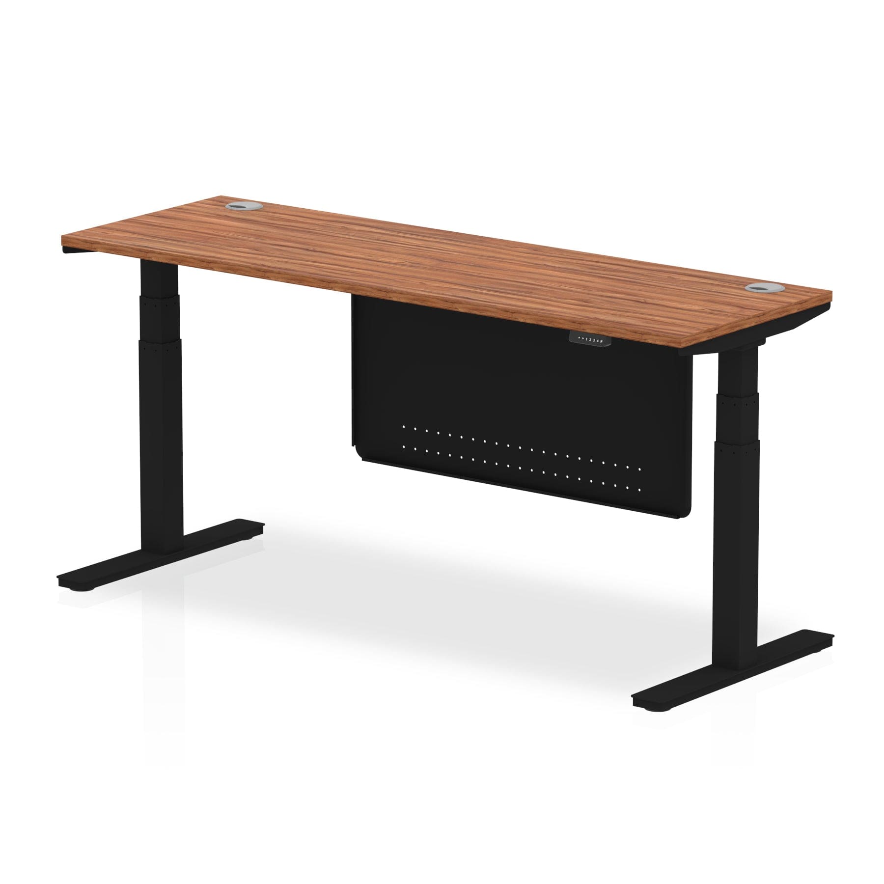 Air Height Adjustable Slimline Desk With Cable Ports With Steel Modesty Panel - Image 68