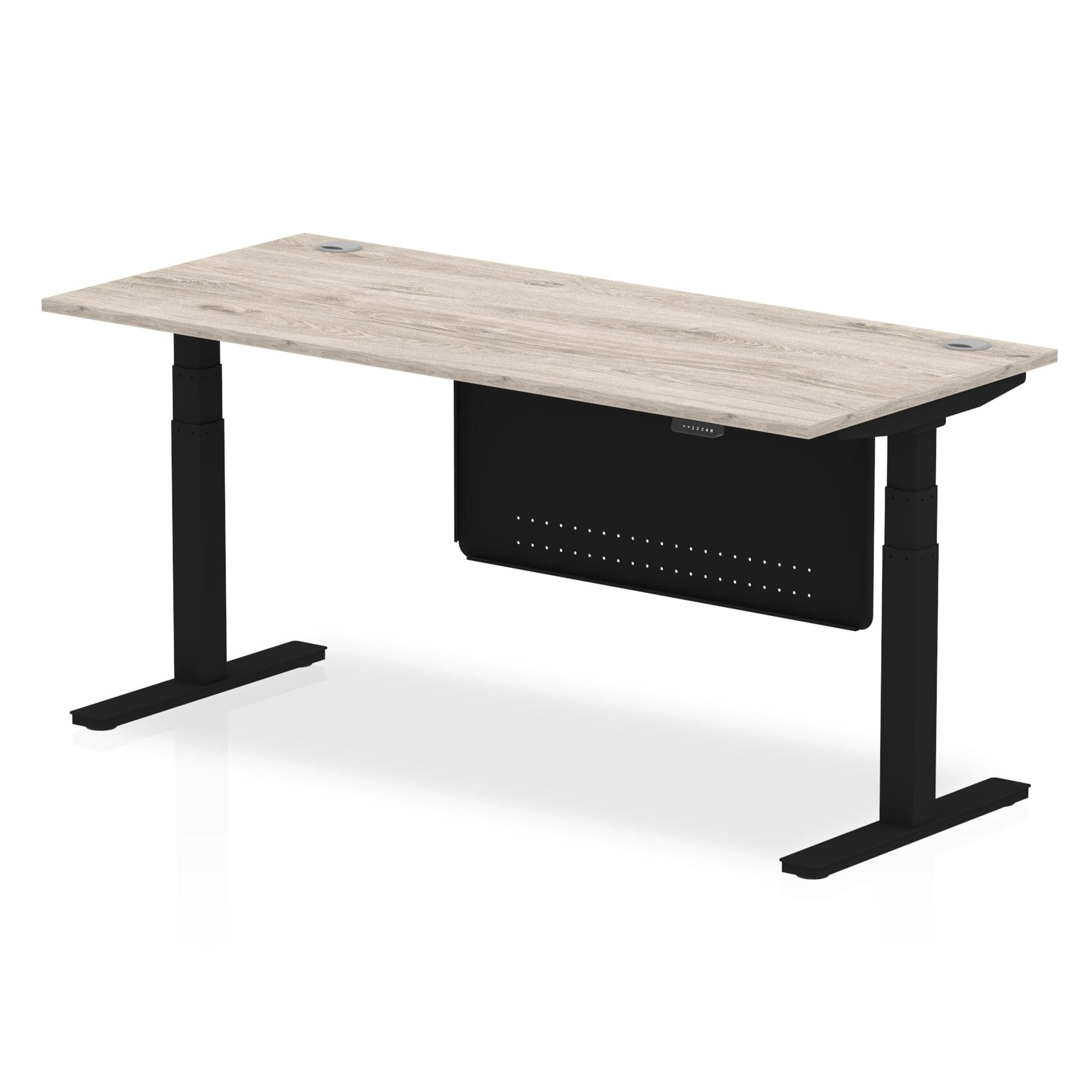 Air Height Adjustable Desk With Cable Ports With Steel Modesty Panel - Image 56